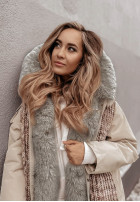 Jacke parka z futerkiem Avenue Beige