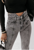 Hose Jeans z przeszyciami Clarington Grau