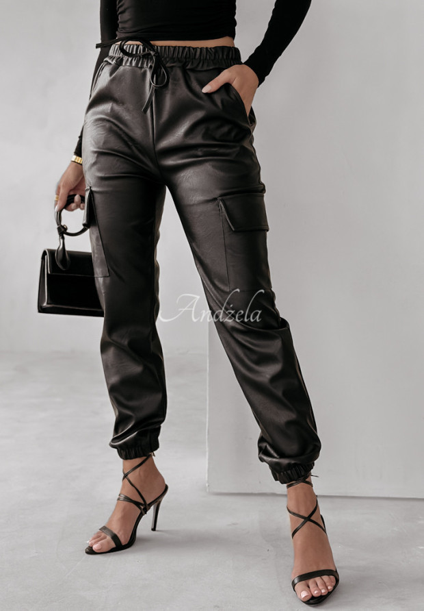 Hose aus Kunstleder mit Taschen Trevisan Schwarz