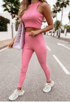 Set 3in1 Leggings, Top i Sweatshirt Super Fit in pink