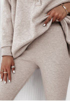 Set 3in1 Leggings, Top i Sweatshirt Super Fit in beige