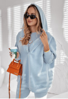 Set 3in1 Leggings, top i Sweatshirt Super Fit in blue