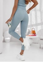 Set 3in1 Leggings, top i Sweatshirt Super Fit Blau