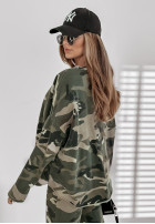 Sweatshirt mit Military-Muster Challenge Me  Khaki