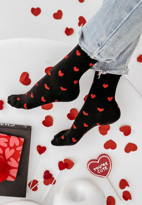 Socken mit Herzen Heart Tells You Schwarz