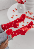 Skarpetki w serca Heart Tells You in red