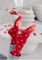 Skarpetki w serca Heart Tells You in red