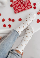 Skarpetki w serca Heart Tells You in ecru