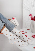 Skarpetki w serca Heart Tells You in ecru