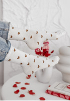 Skarpetki w serca Heart Tells You in ecru