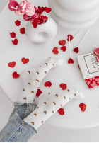 Skarpetki w serca Heart Tells You in ecru