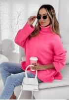 Pullover oversize z golfem Camille Rosa