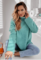 Oversize Rollkragenpullover Camille Mintgrün