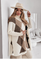 Oversize Rautenpullover Nicholls Ecru