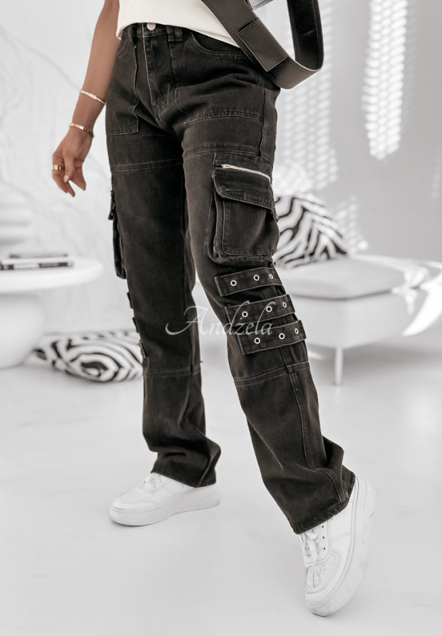 Jeanshose mit Taschen Roberts Schwarz