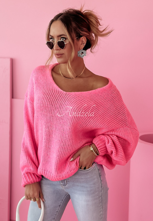Oversize Pullover Meadow Delight Rosa