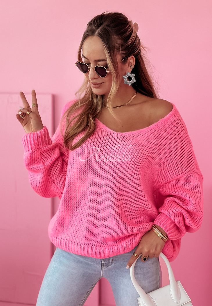 Oversize Pullover Meadow Delight Rosa