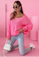 Pullover oversize Meadow Delight Rosa