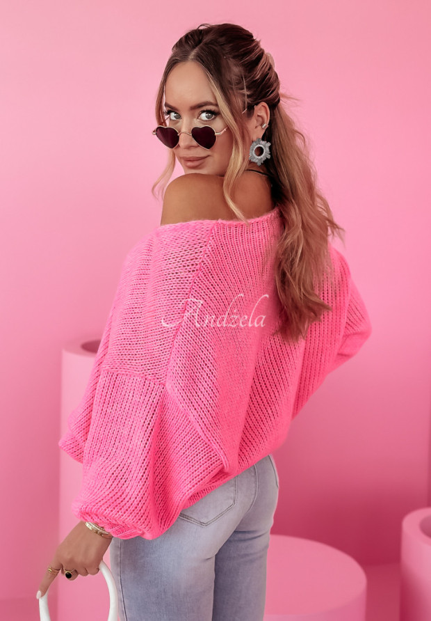 Oversize Pullover Meadow Delight Rosa