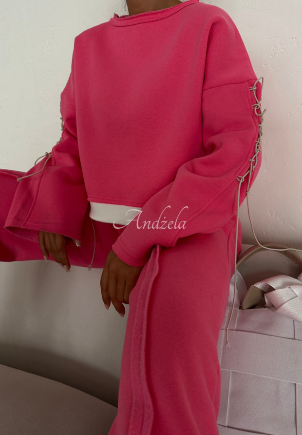 Trainingsanzug-Set mit Schnürung Flexi Luxe Neon Rosa