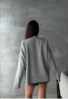 Pullover oversize z szerokimi rękawami Elynn Grau