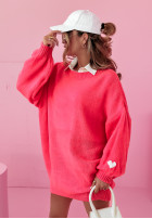 Kleid Pullover oversize That's Me Neon Rosa