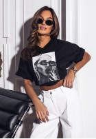 T-Shirt mit Aufdruck La Milla Casual Comfy Schwarz