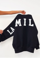Długa Sweatshirt oversize z napisem La Milla Schwarz