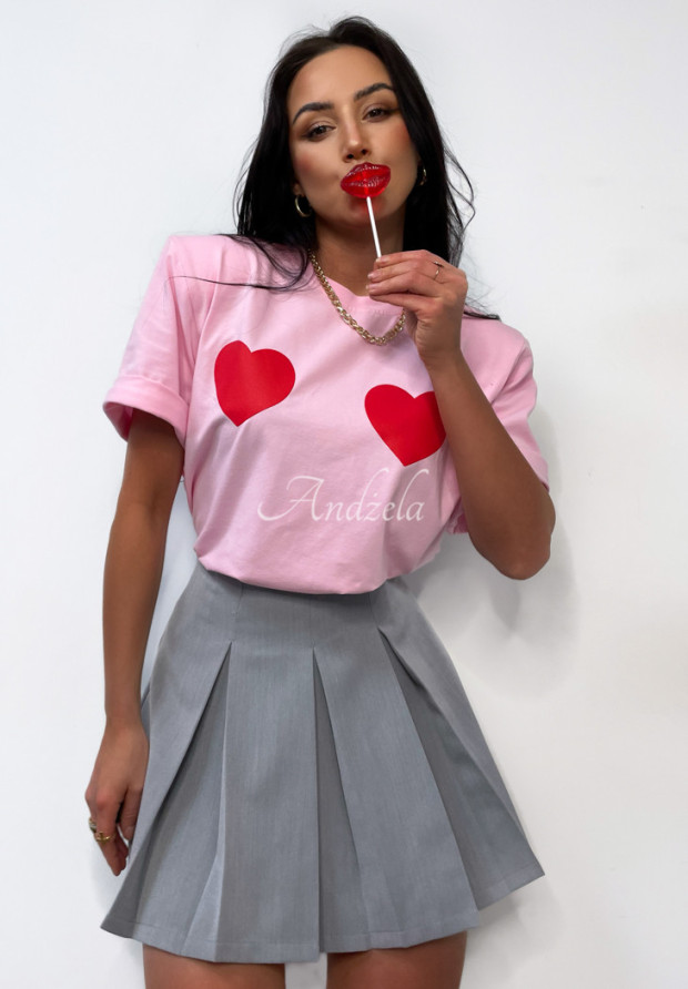 T-Shirt mit Aufdruck La Milla Two Hearts Rosa