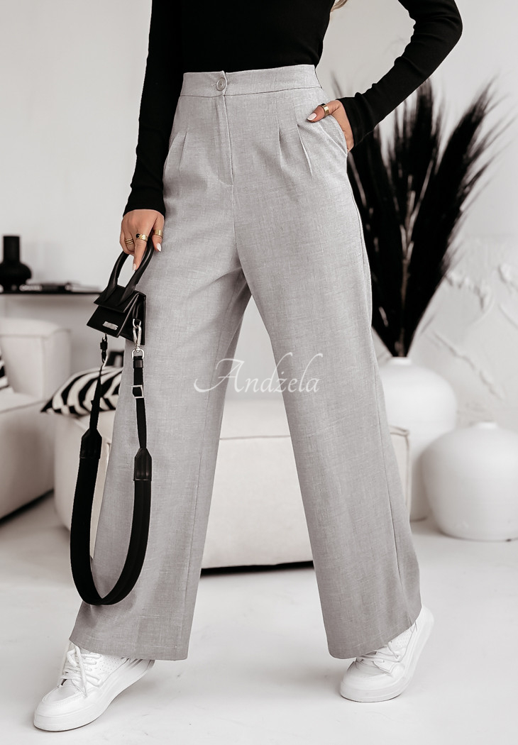 Elegante Hosen wide leg Delacour Grau