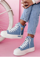 Lange Sneaker Step Forward Blau