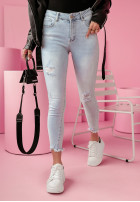 Hose Jeans skinny z przetarciami Classic Cuts Hellblau