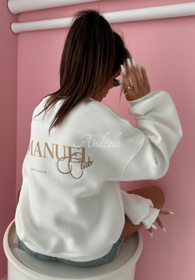 Sweatshirt mit Print La Manuel Club Ecru