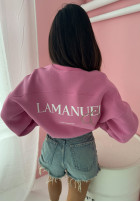 Sweatshirt z nadrukiem La Manuel Club Rosa