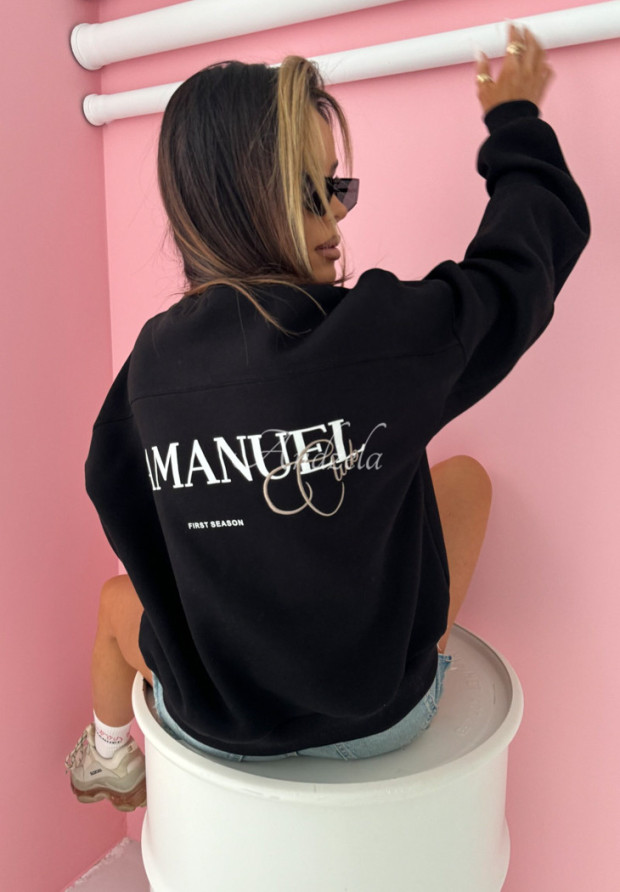 Sweatshirt mit Print La Manuel Club Schwarz