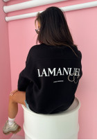 Sweatshirt z nadrukiem La Manuel Club Schwarz