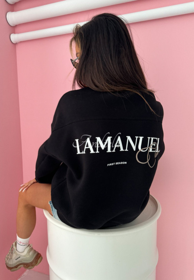 Sweatshirt mit Print La Manuel Club Schwarz