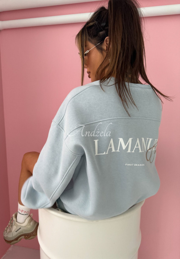 Sweatshirt mit Print La Manuel Club Himmelblau