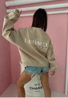 Sweatshirt z nadrukiem La Manuel Club Beige