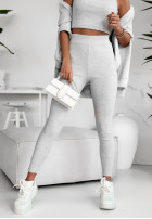 Sweat Set 3in1 Sweatshirt, Leggings i top Fashion Forward Grau Melange