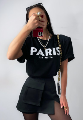 T-Shirt mit Print La Milla Paris Schwarz
