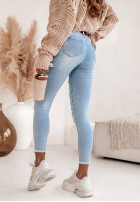 Hose Jeans skinny z przetarciami Laraine Hellblau