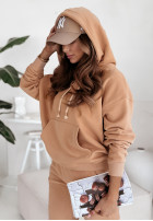 Sweatshirt z haftem i kapturem I Am Limited Edition Camel