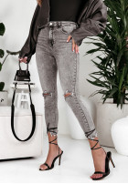 Hose Jeans z przetarciami Spread Positivity Grau