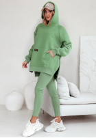 Bluza z kieszenią i kapturem Siempre khaki