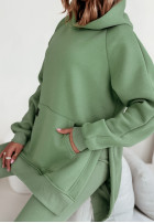 Bluza z kieszenią i kapturem Siempre khaki