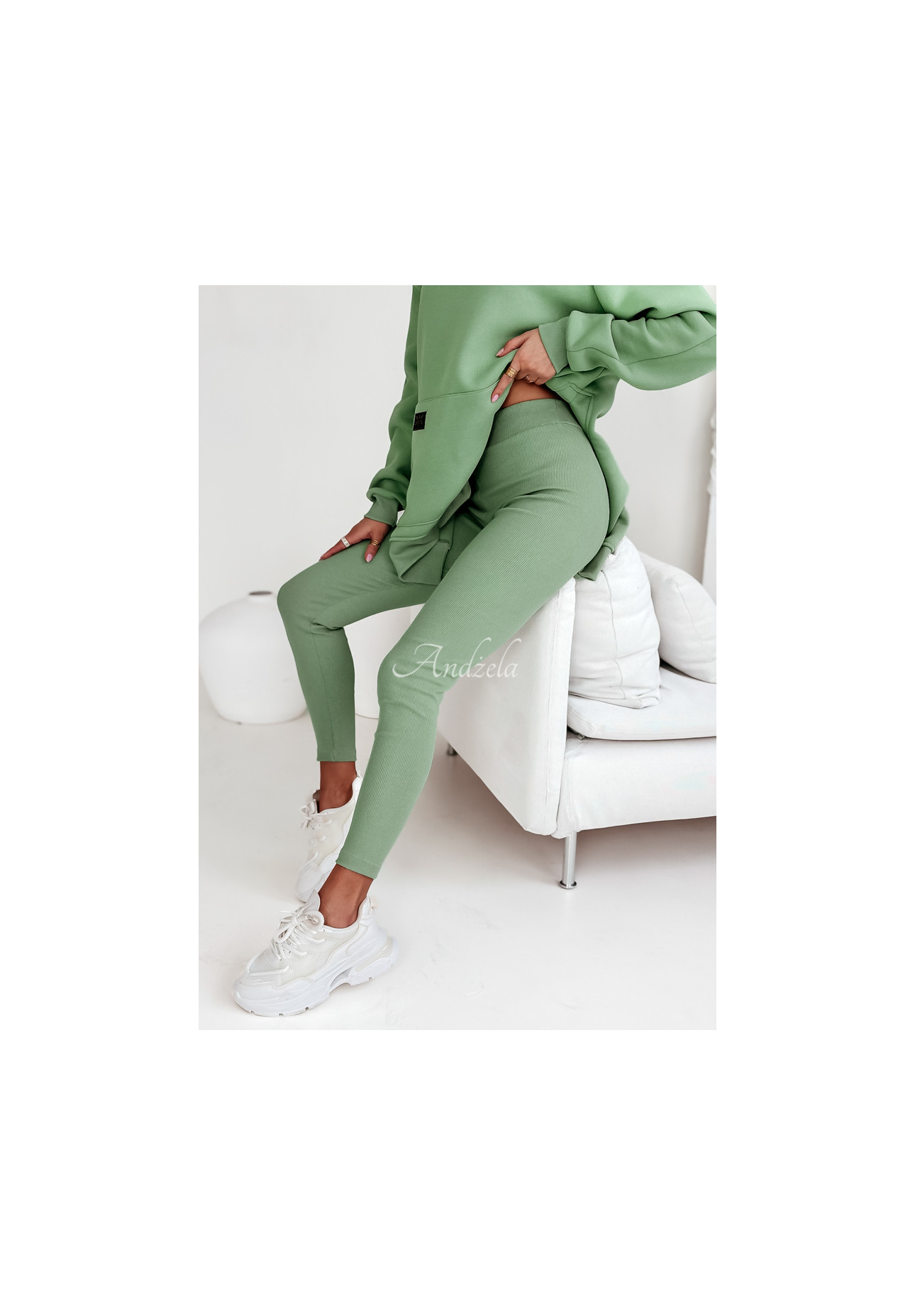 Gerippte Leggings Siempre Khaki