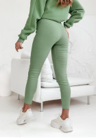 Prążkowane legginsy Siempre khaki