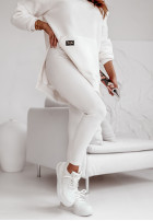 Prążkowane legginsy Siempre ecru