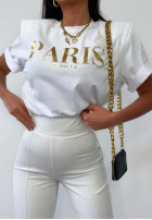 T-Shirt z nadrukiem Paris La Milla Weiß